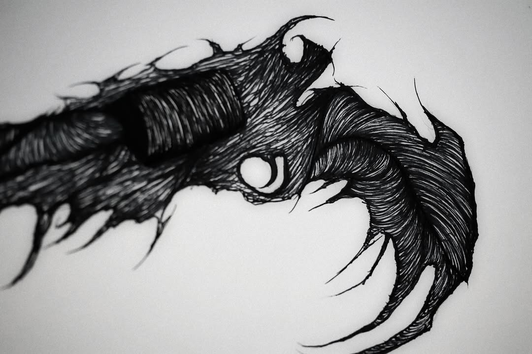 Tattoo by @musoutattoo — blackwork, illustrative