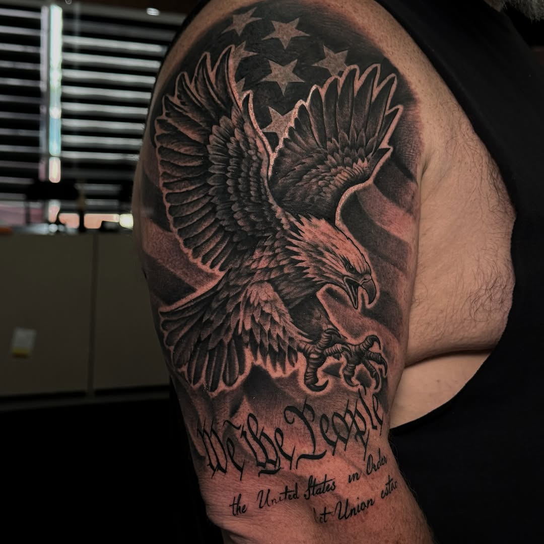 Tattoo by @grineylagantattoo — black_and_grey, realism
