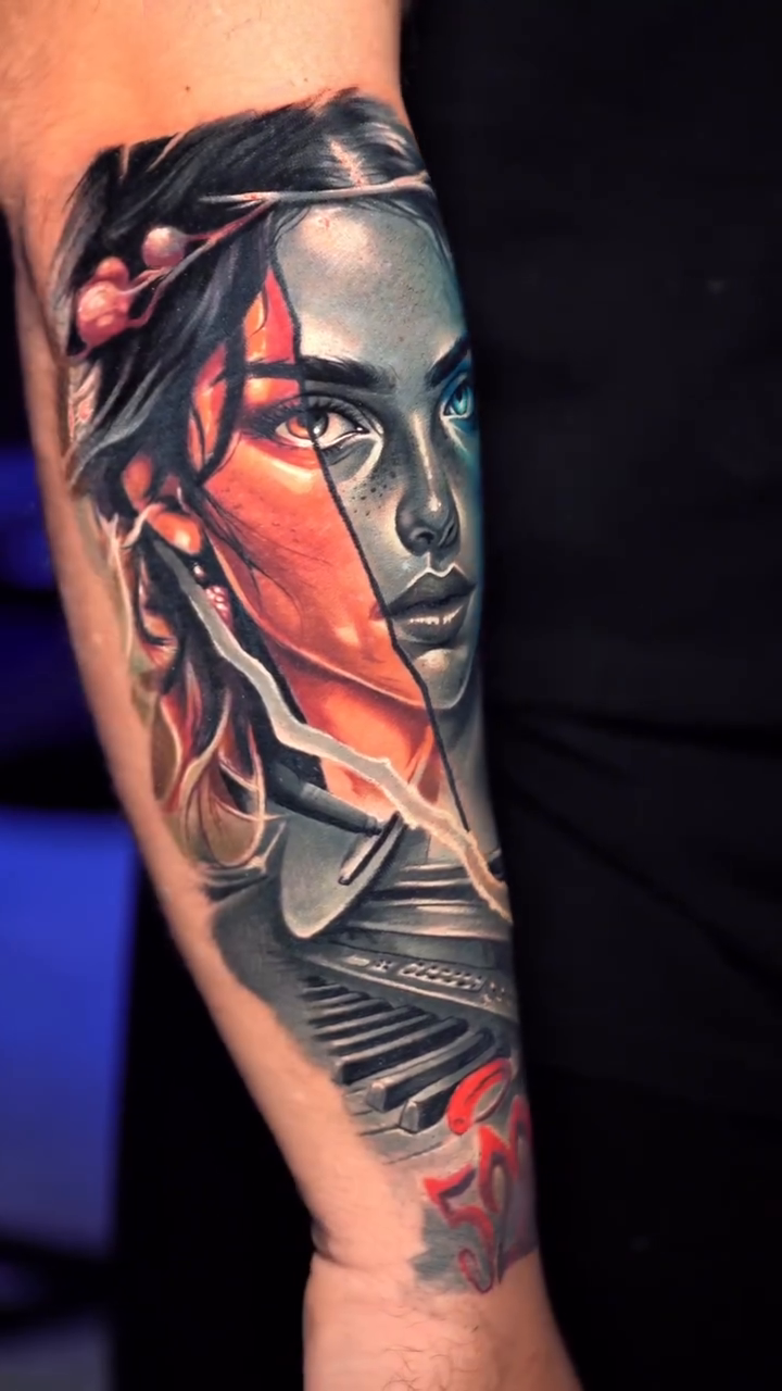 Tattoo by @sad.dalitattoo — realism, trash_polka