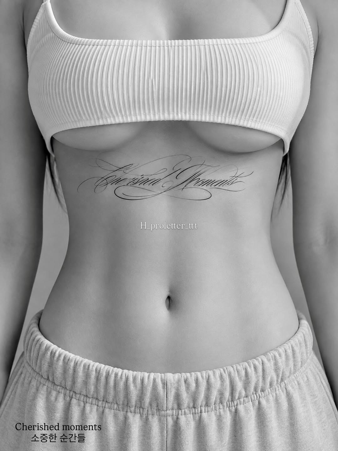 Tattoo by @h_proletter_ttt — lettering_script, fine_line