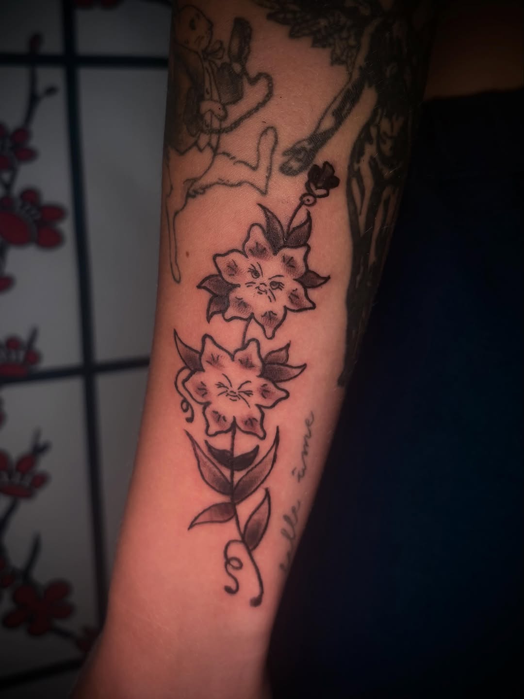 Tattoo by @morbid_studioss — illustrative, lettering_script