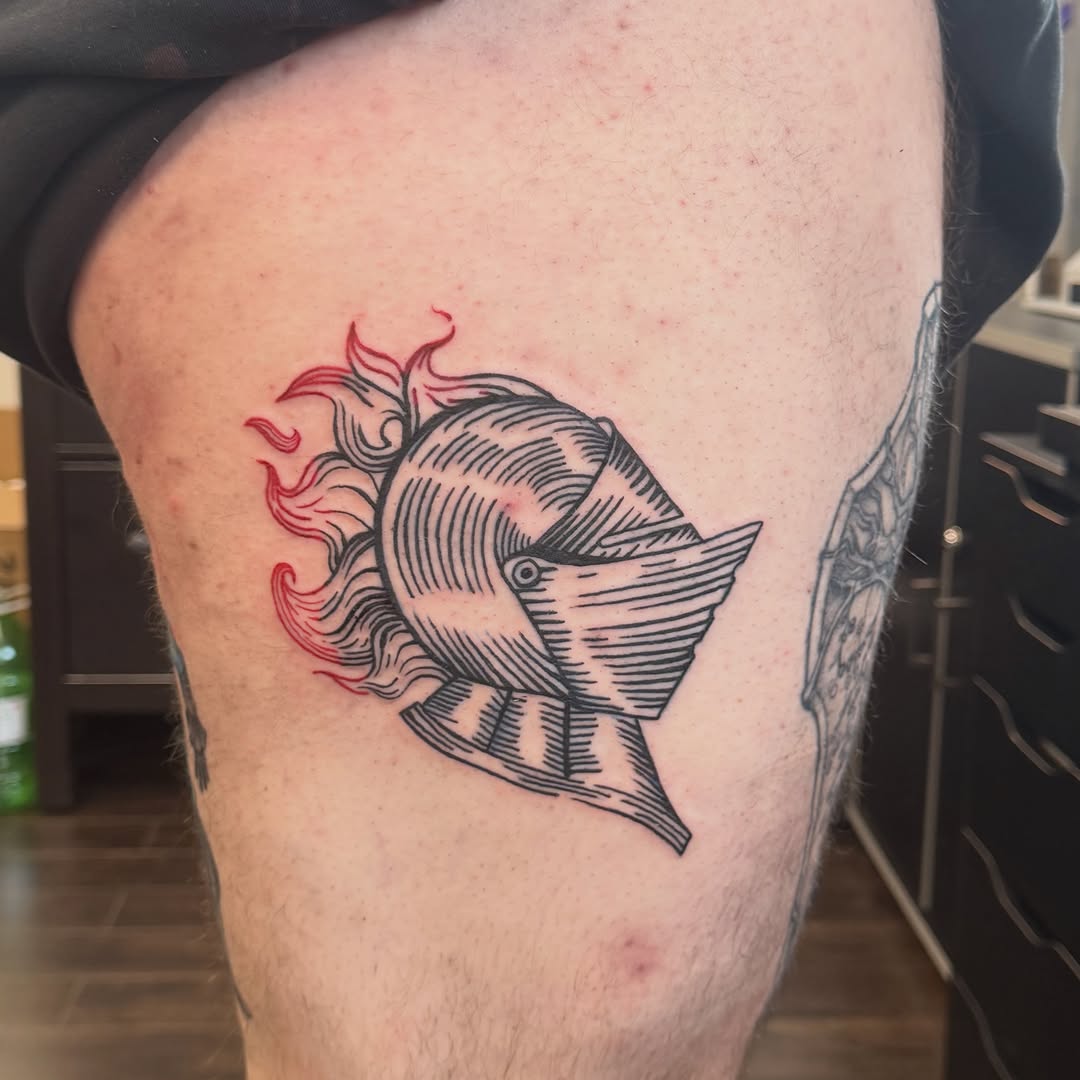 Tattoo by @n.inktone — illustrative, black_and_grey