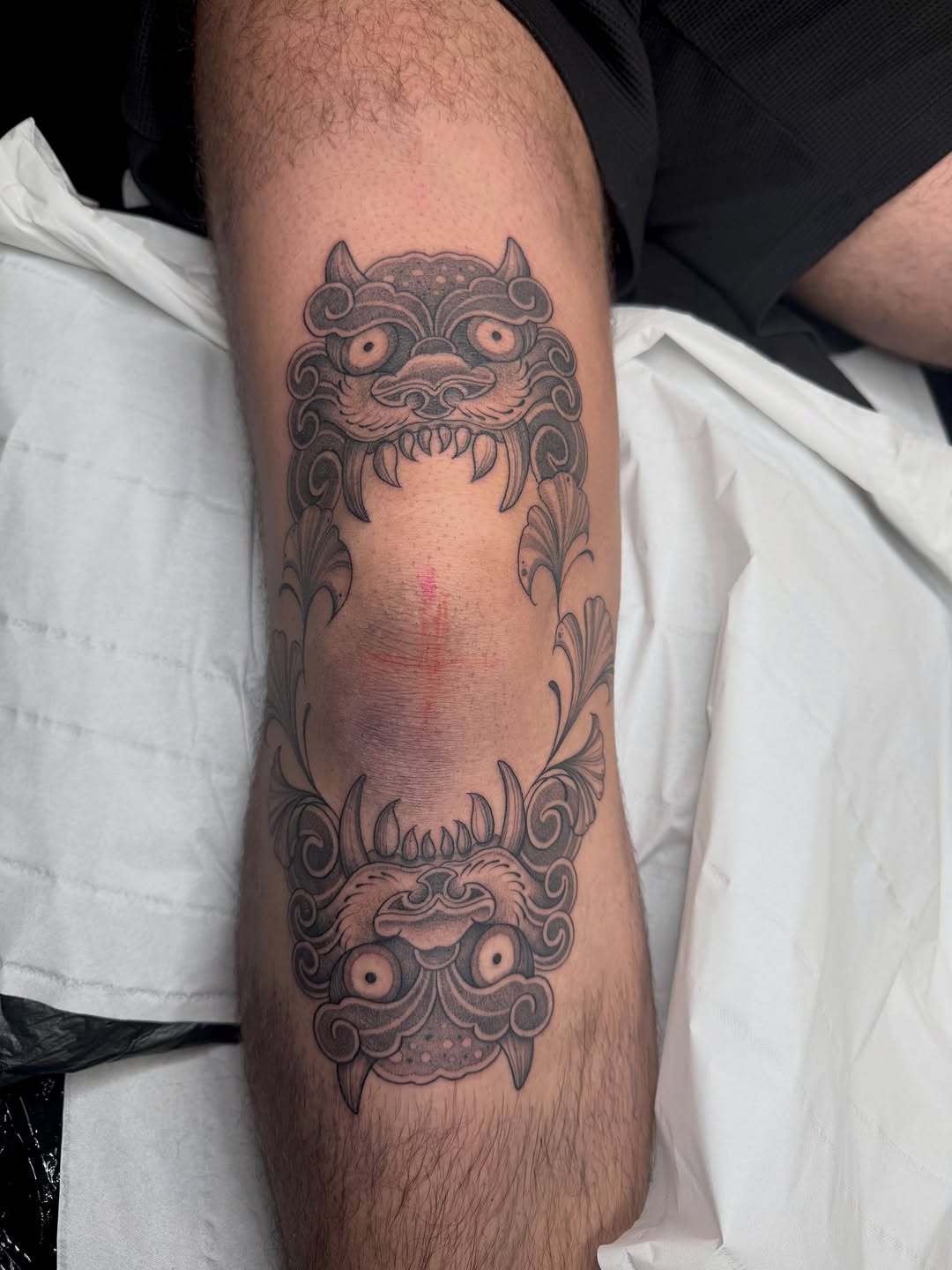 Tattoo by @emmaloutattooxx — japanese_irezumi, black_and_grey