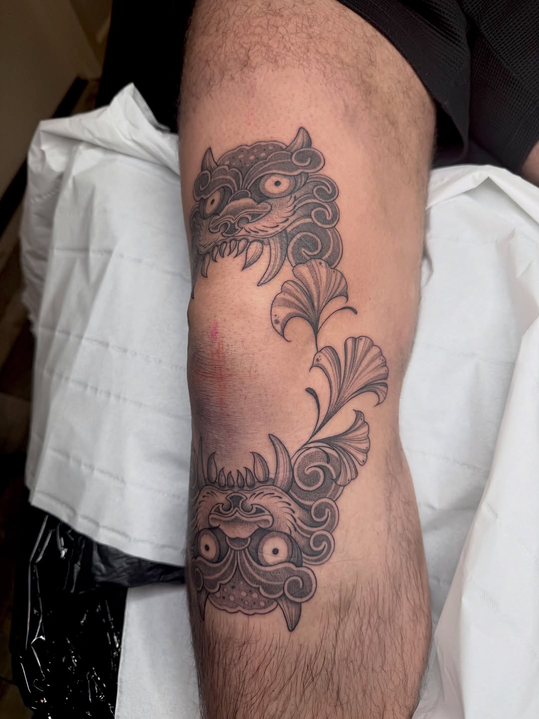 Tattoo by @emmaloutattooxx — japanese_irezumi, black_and_grey
