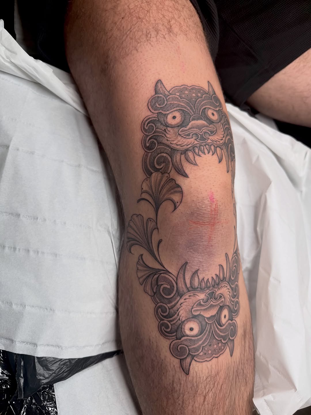 Tattoo by @emmaloutattooxx — japanese_irezumi, black_and_grey