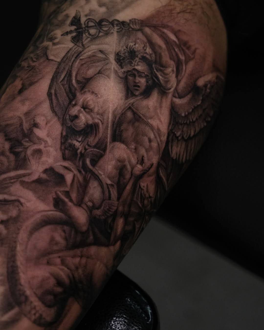 Tattoo by @gisoo.tat β realism, black_and_grey