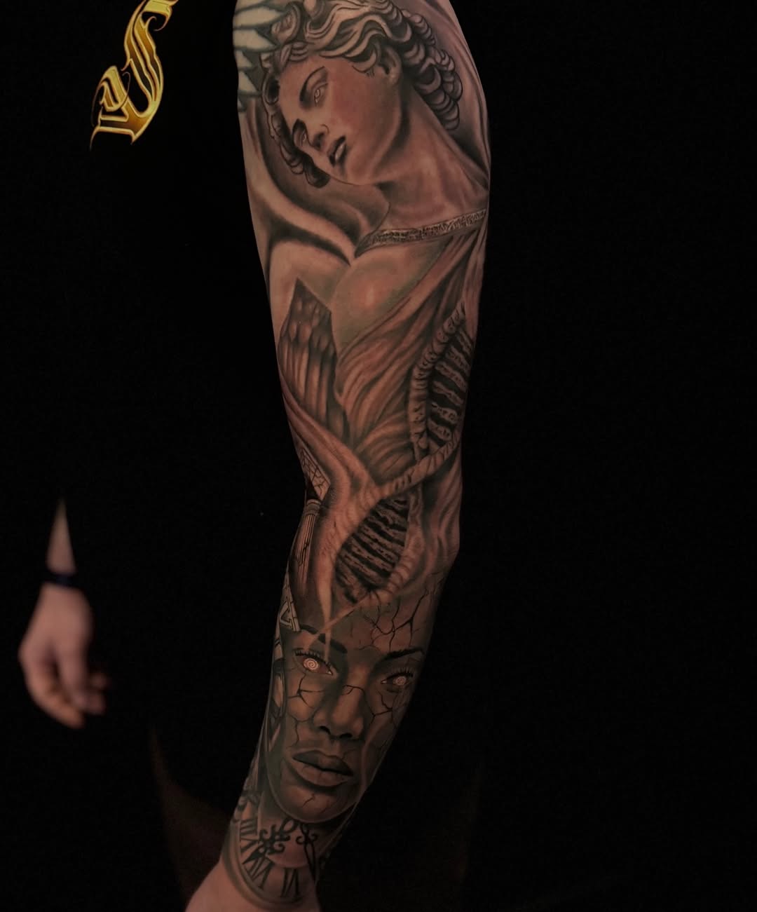 Tattoo by @jedlewis23 — realism, black_and_grey