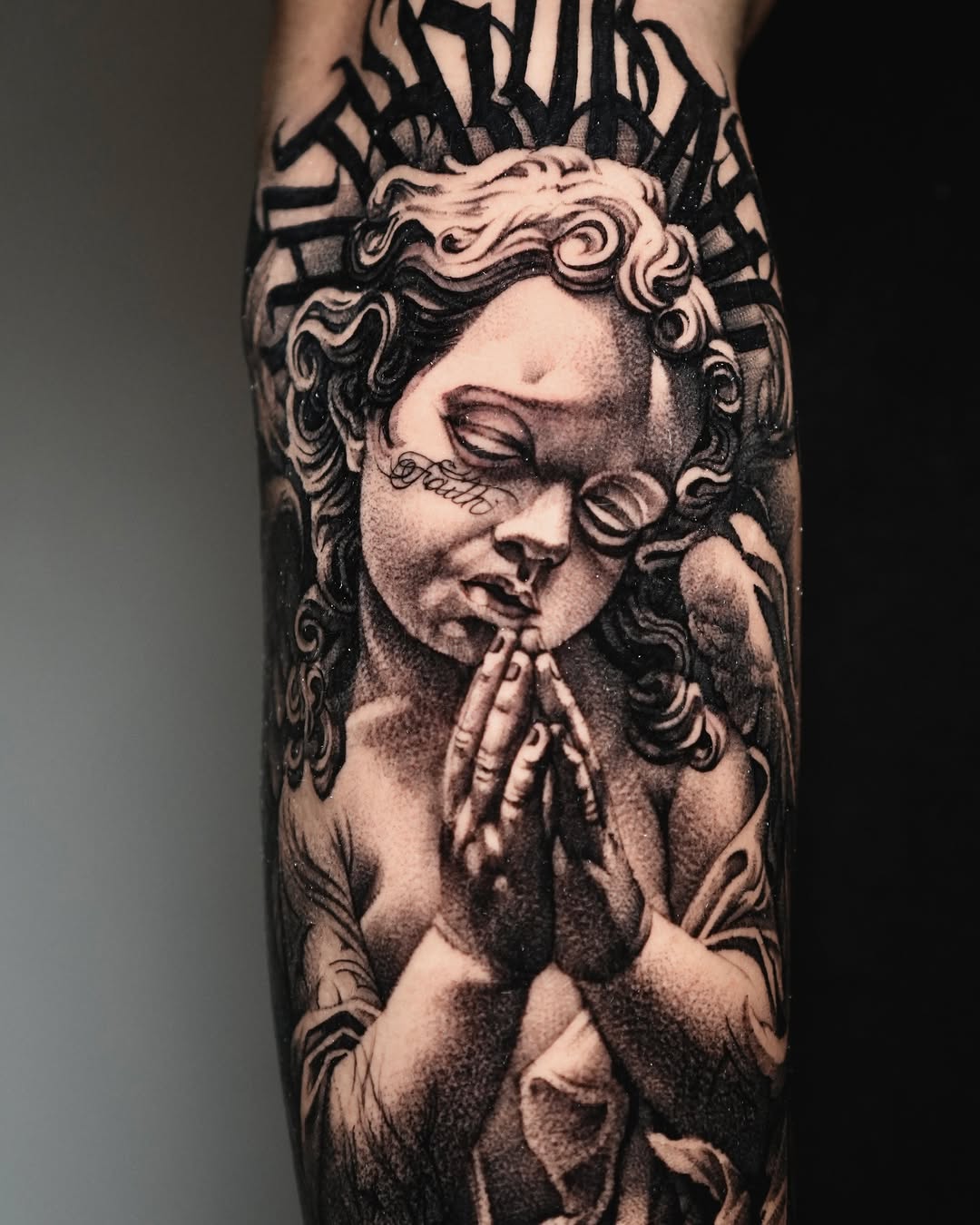 Tattoo by @micogeologo_tattoo โ realism, black_and_grey