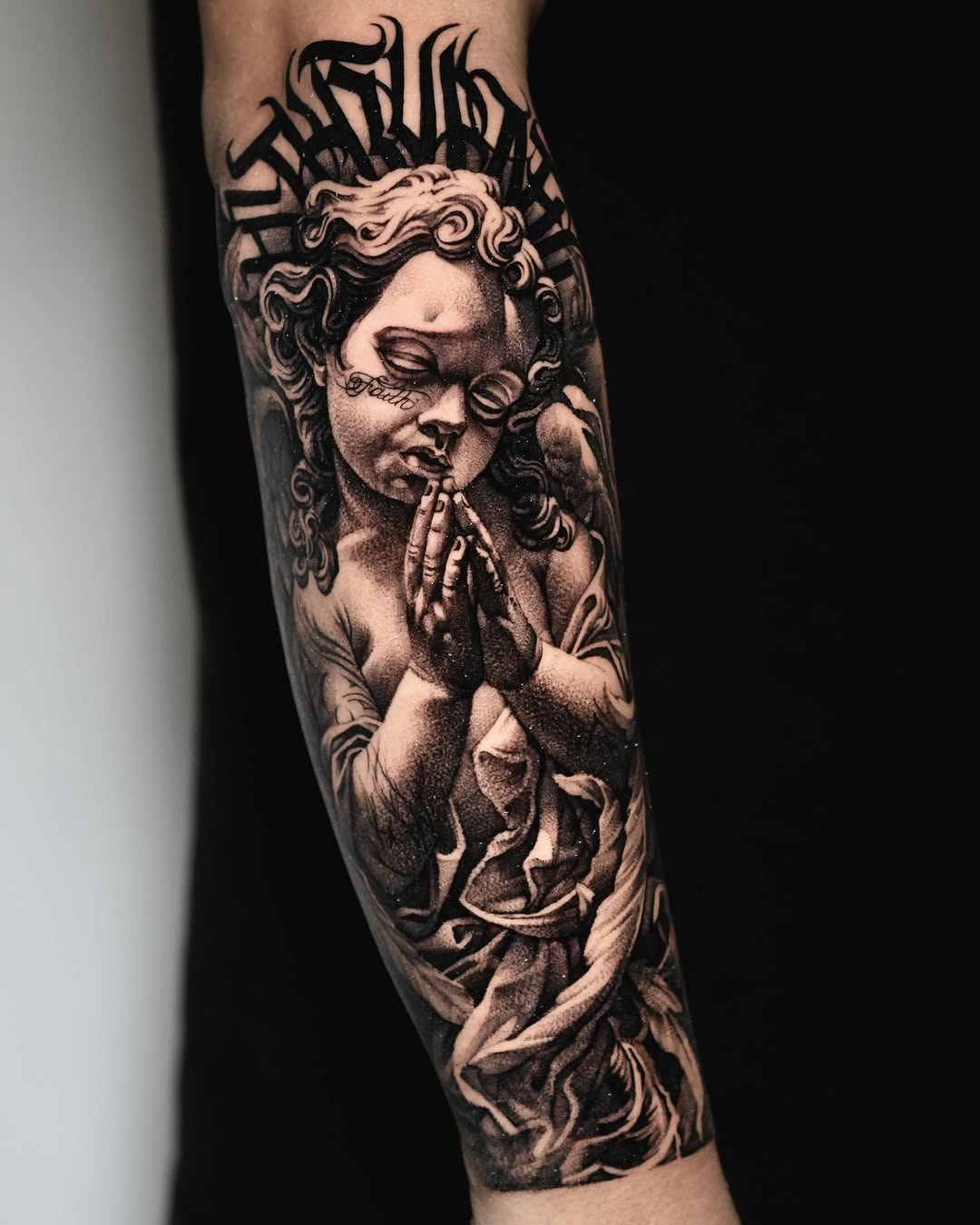 Tattoo by @micogeologo_tattoo โ realism, black_and_grey