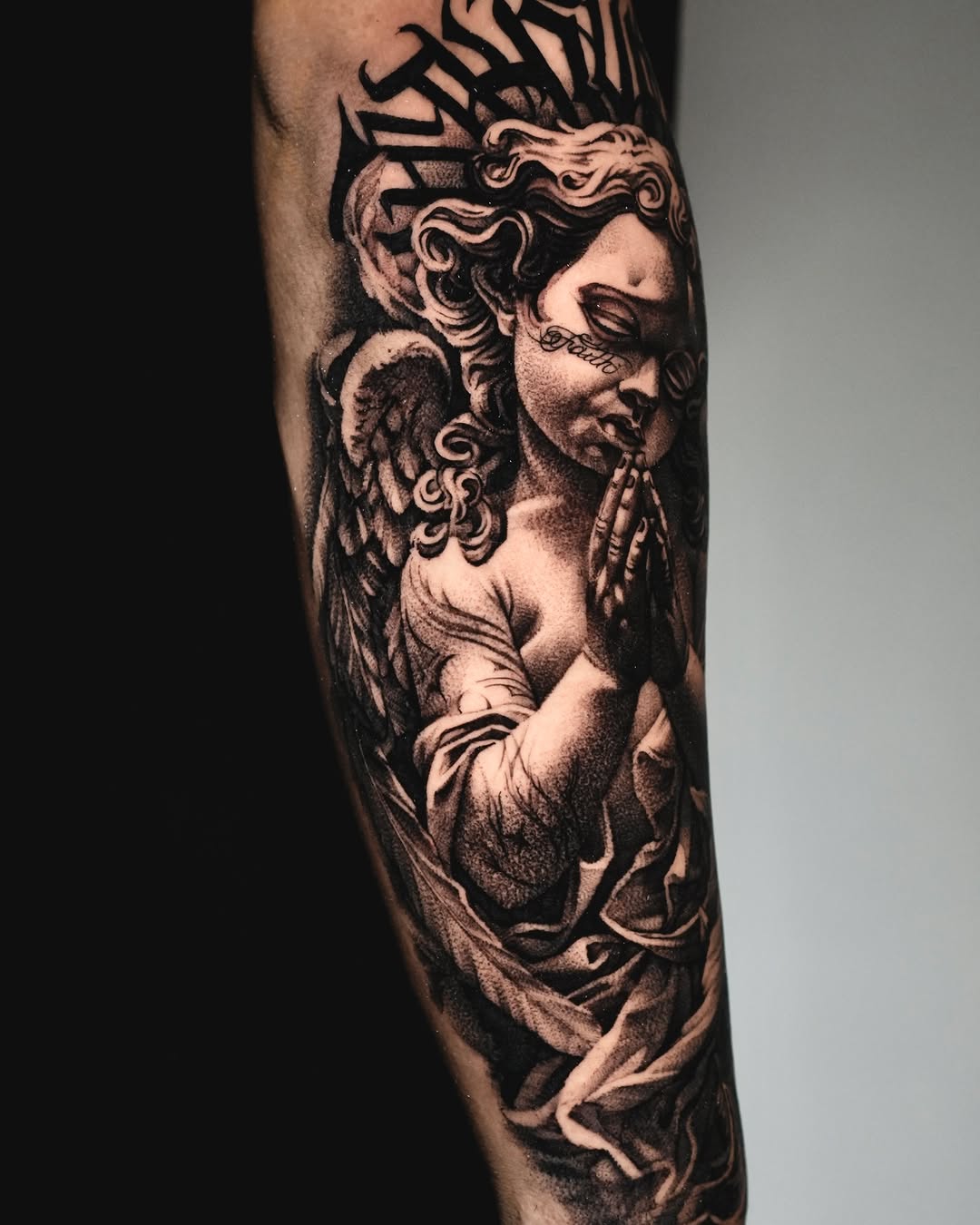 Tattoo by @micogeologo_tattoo โ realism, black_and_grey