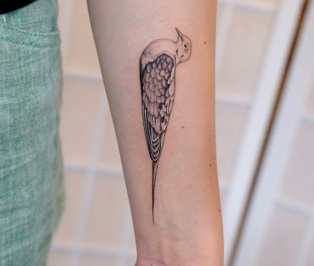 Tattoo by @laurence.t.l — fine_line, black_and_grey