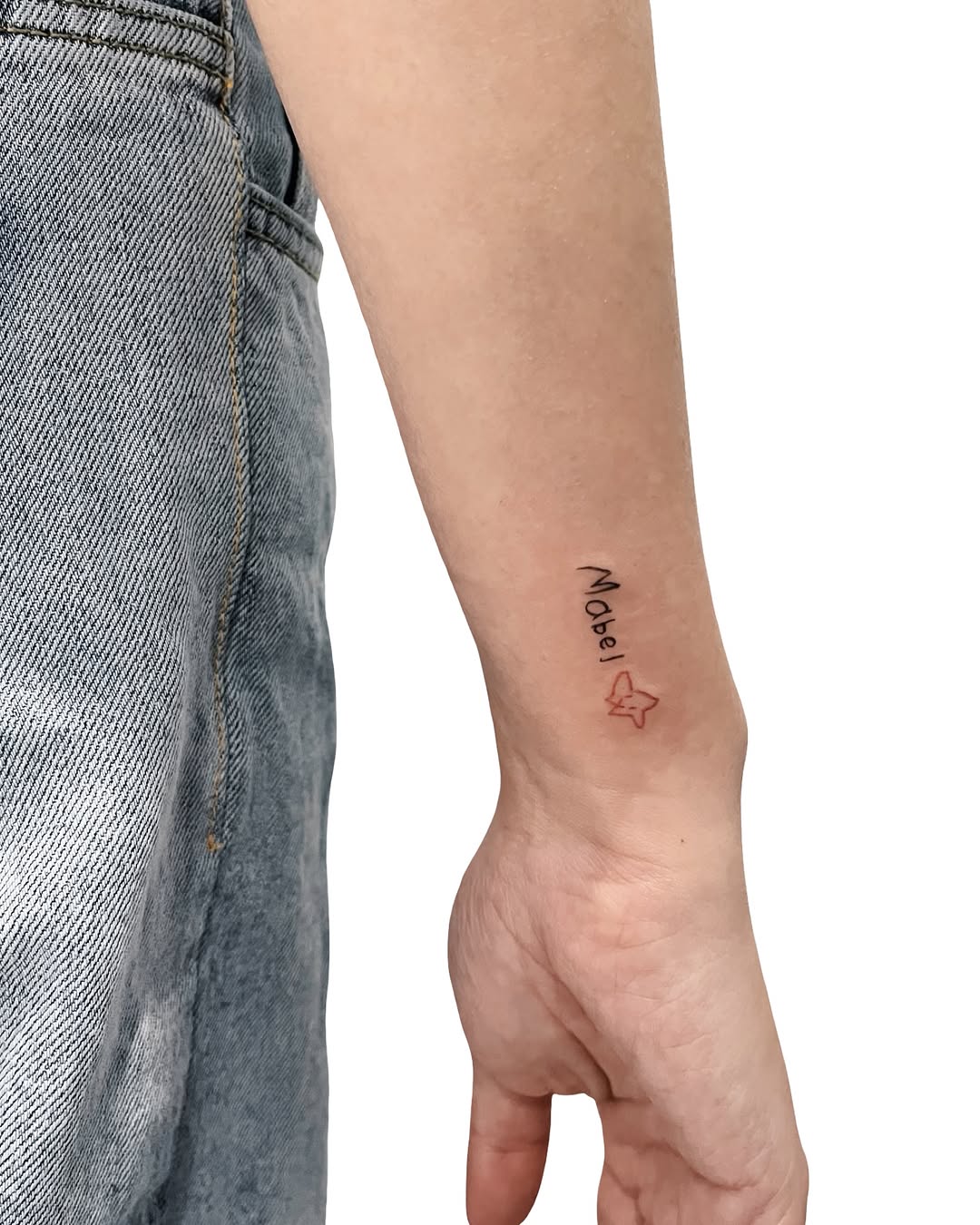 Tattoo by @angustattoo โ lettering_script, fine_line