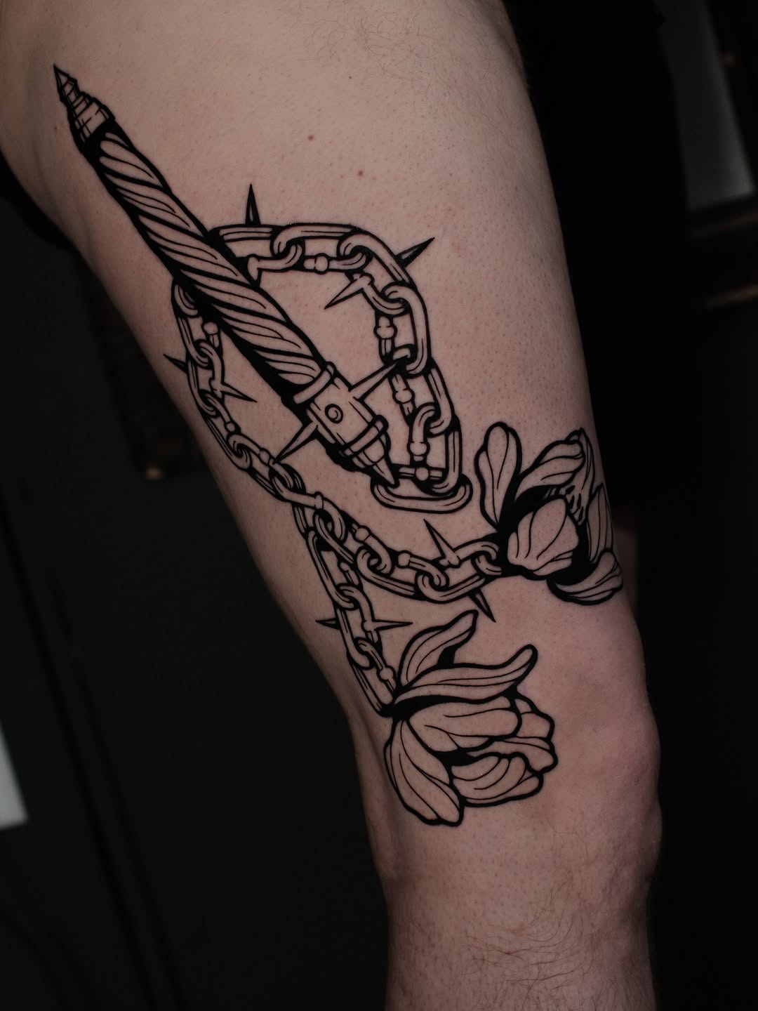 Tattoo by @staydoomed โ blackwork