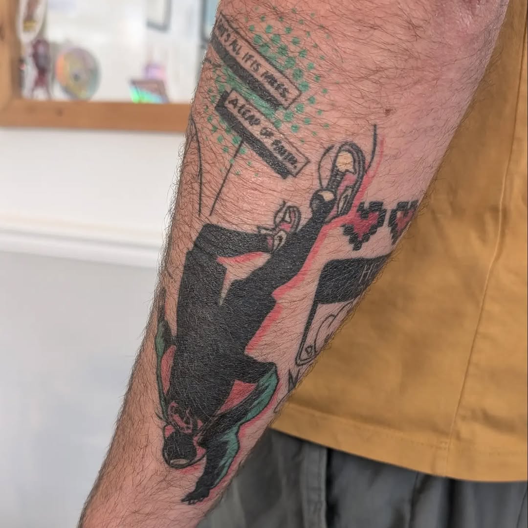 Tattoo by @unicornvomit.tattoo โ trash_polka, lettering_script