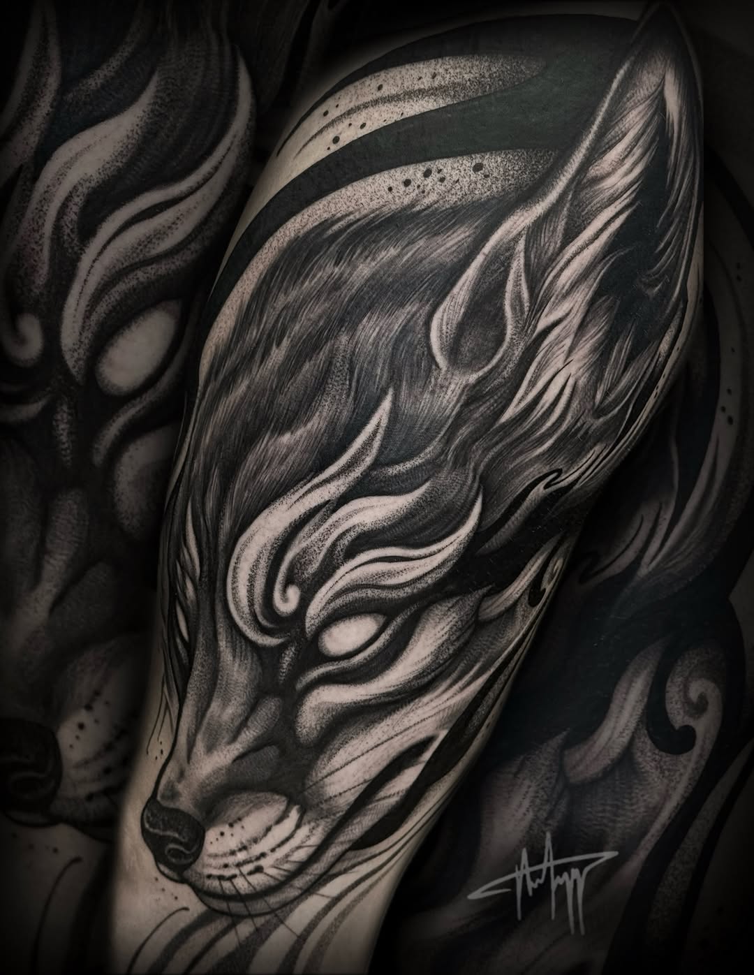 Tattoo by @the_alkomist — black_and_grey, realism