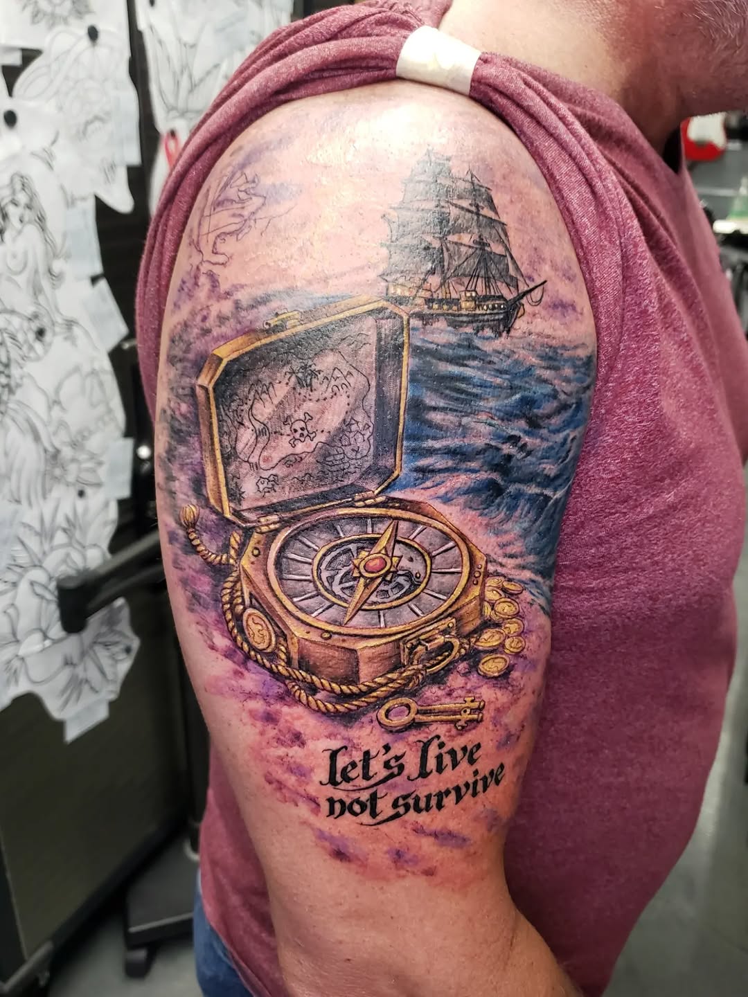Tattoo by @tnchriswhitney — realism, lettering_script