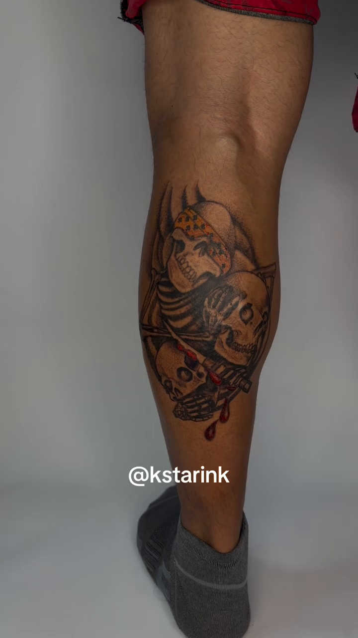 Tattoo by @kstarink โ dark_realism, black_and_grey