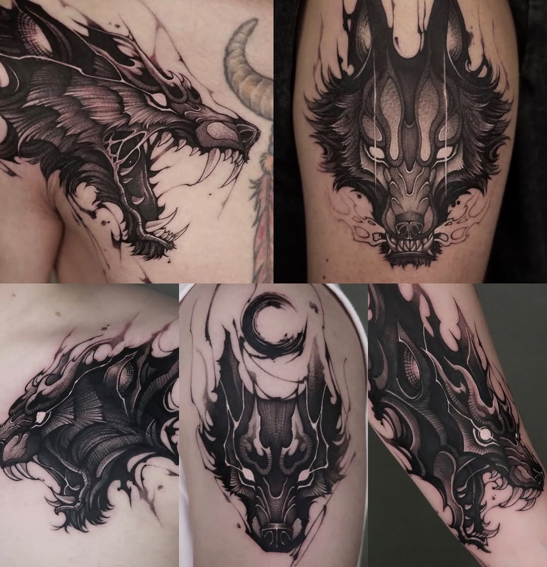 Tattoo by @__1.0__ β black_and_grey, dark_realism