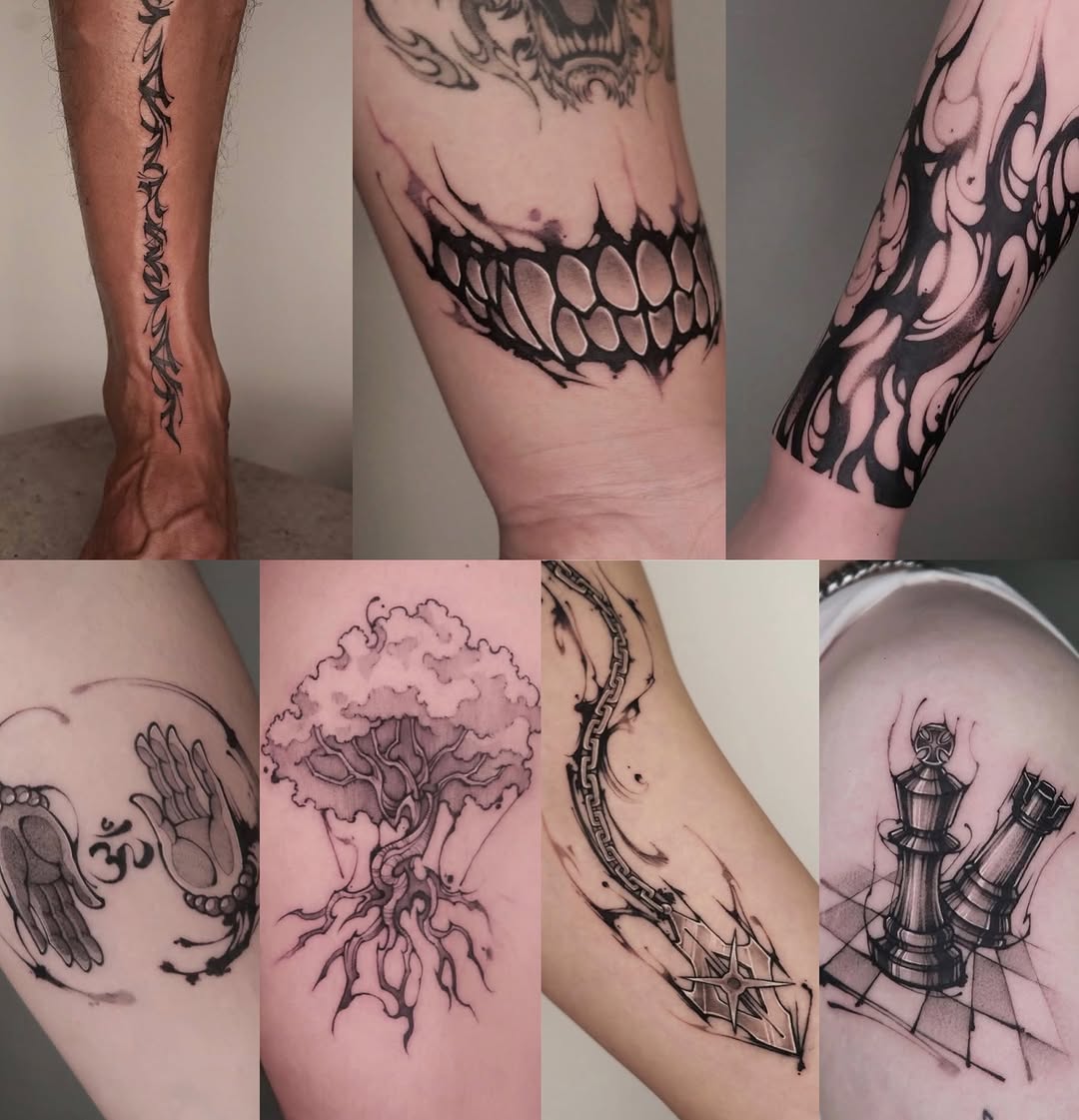 Tattoo by @__1.0__ β blackwork, geometric