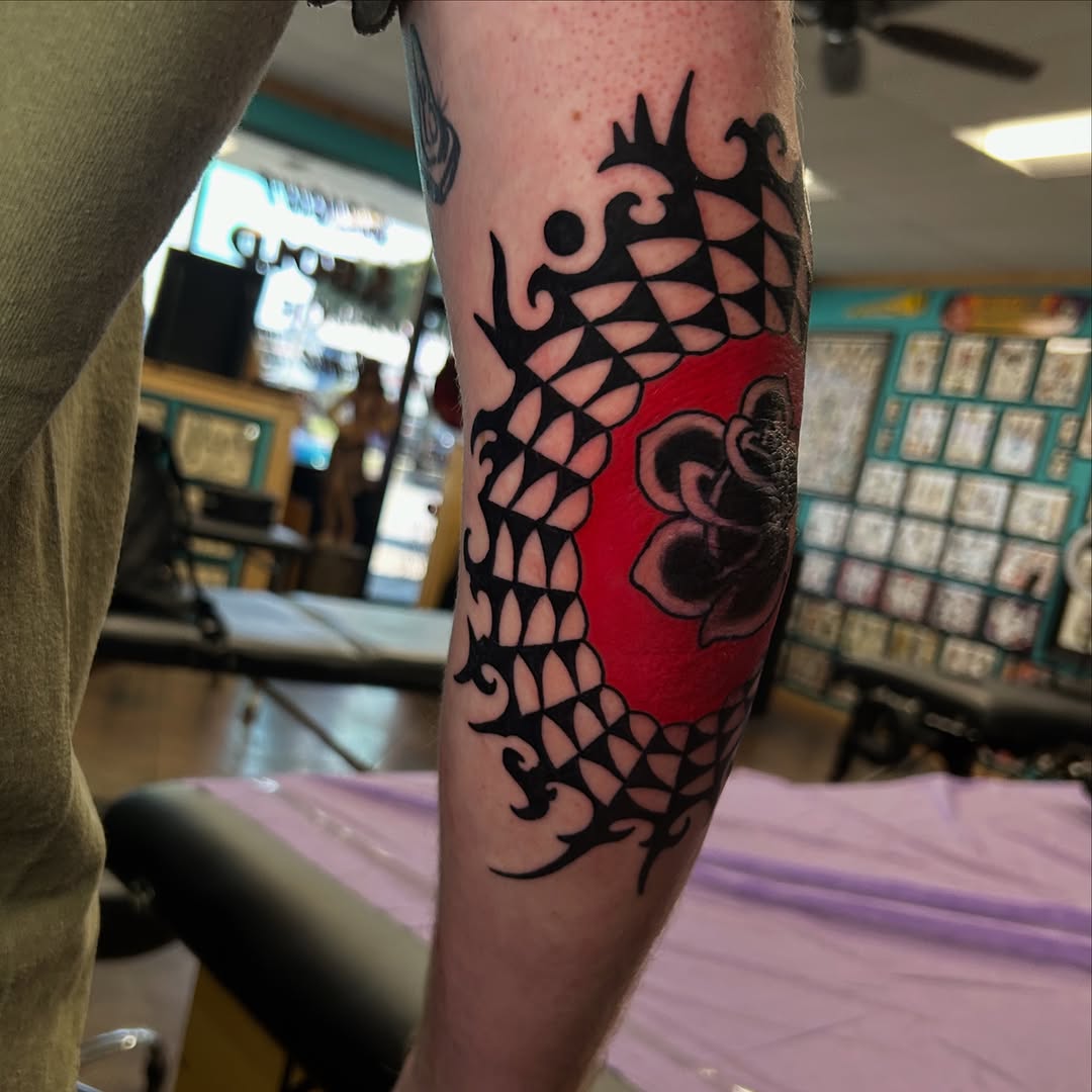 Tattoo by @fosho.tat2 — blackwork, tribal