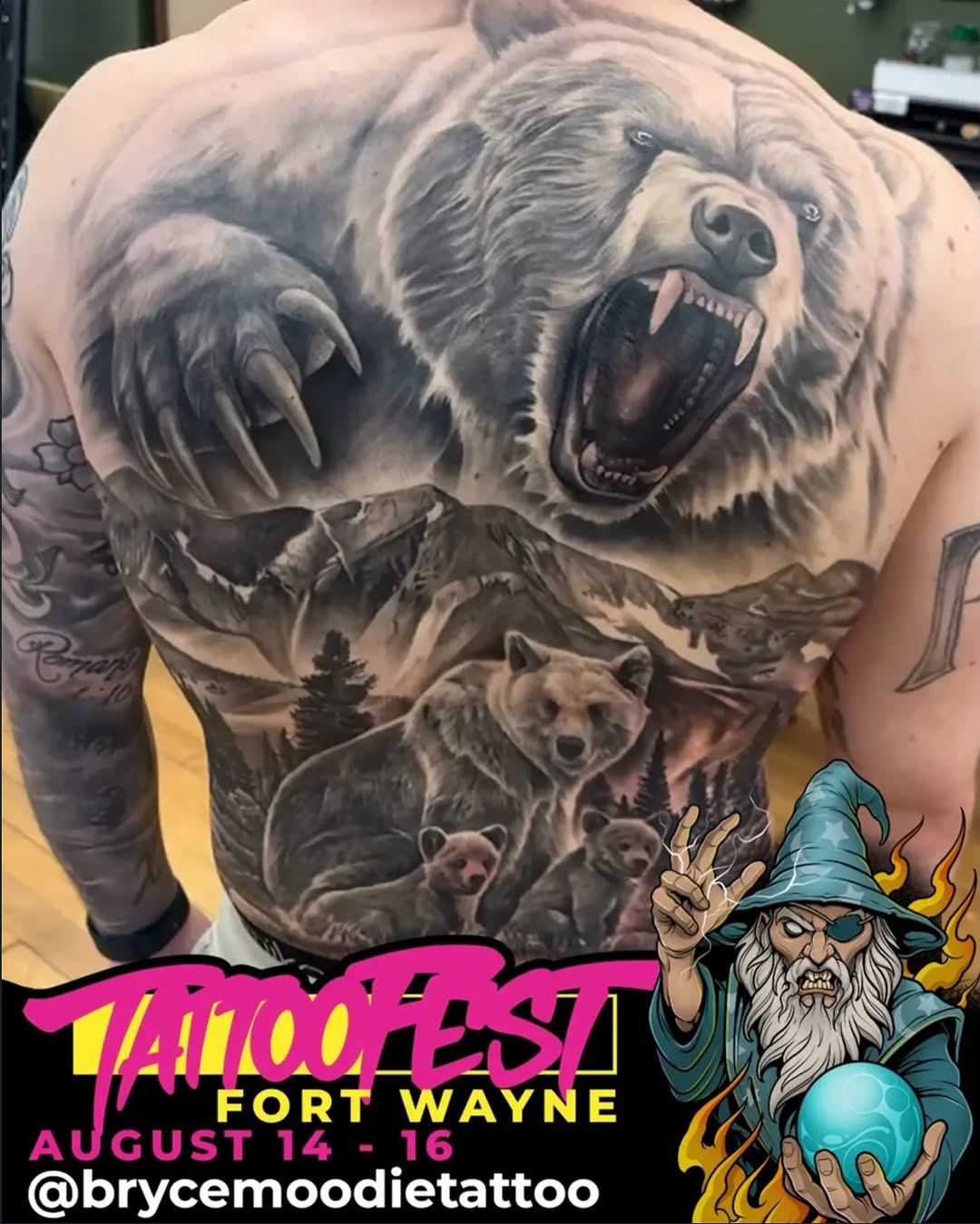 Tattoo by @brycemoodietattoo — realism, black_and_grey