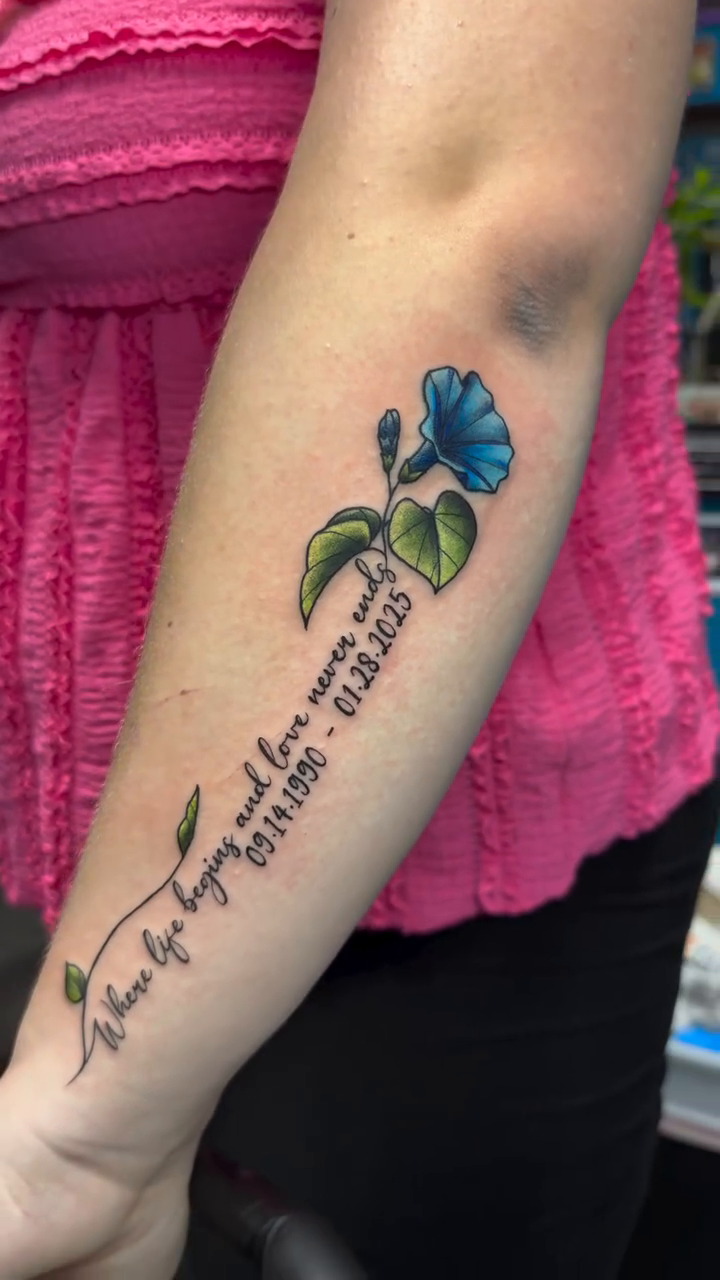 Tattoo by @inkbynev — fine_line, lettering_script