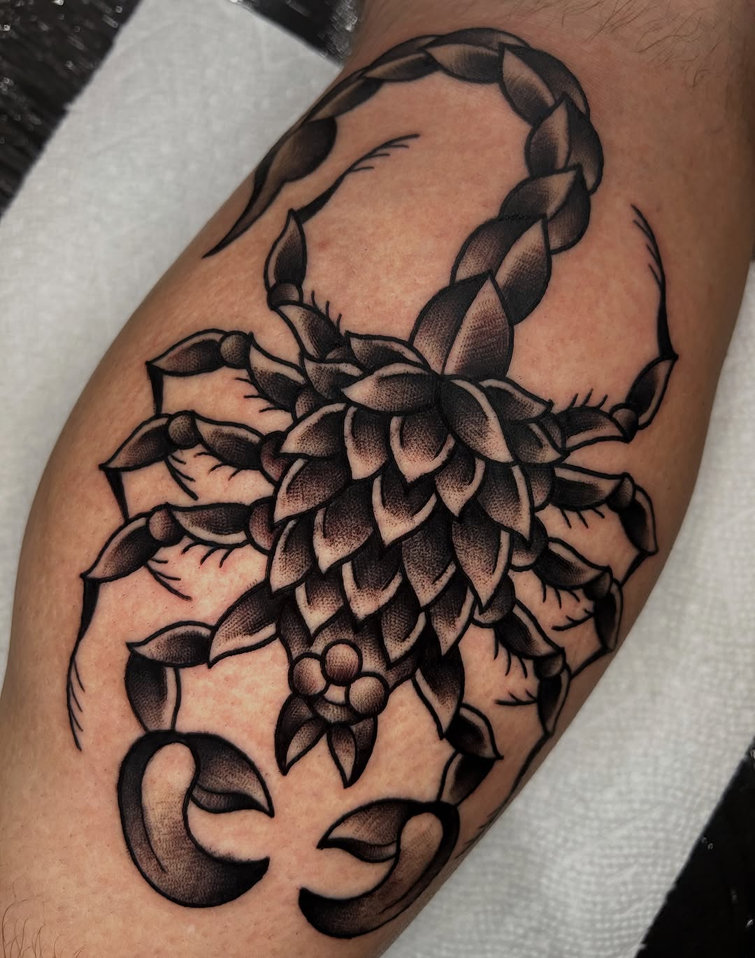 Tattoo by @skeletonkeytattoos — black_and_grey, dotwork