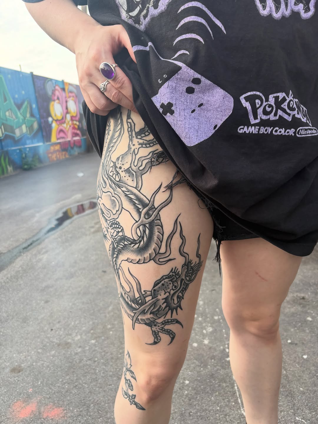 Tattoo by @tenderhearttattoo — japanese_irezumi, black_and_grey