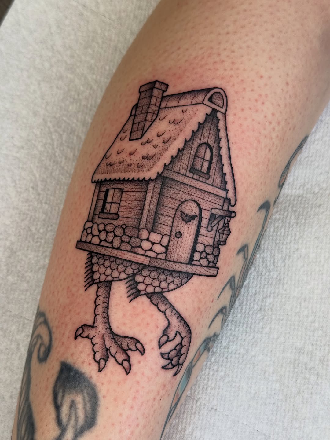 Tattoo by @clem.needlemark — illustrative, black_and_grey