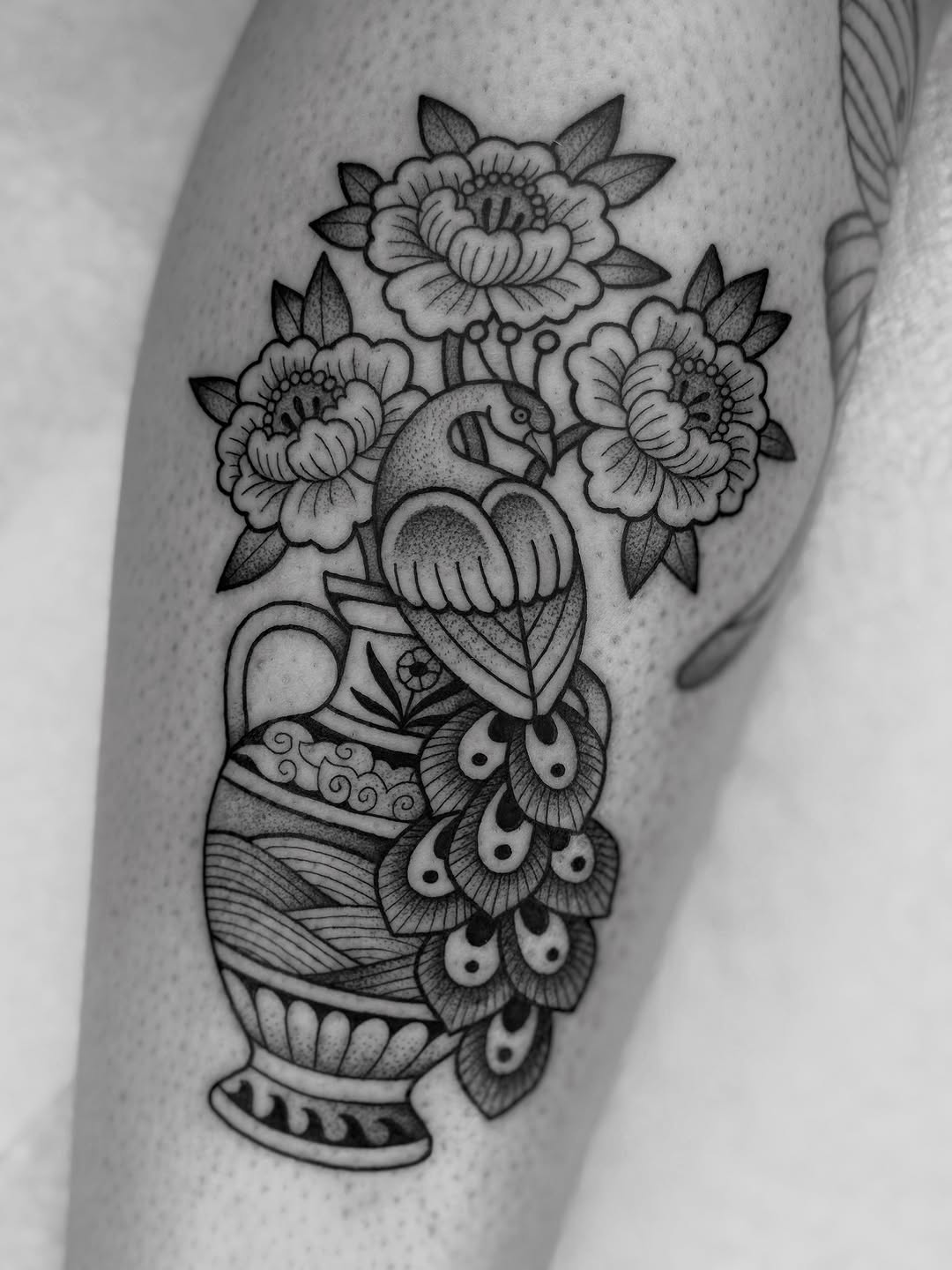 Tattoo by @clem.needlemark — japanese_irezumi, black_and_grey