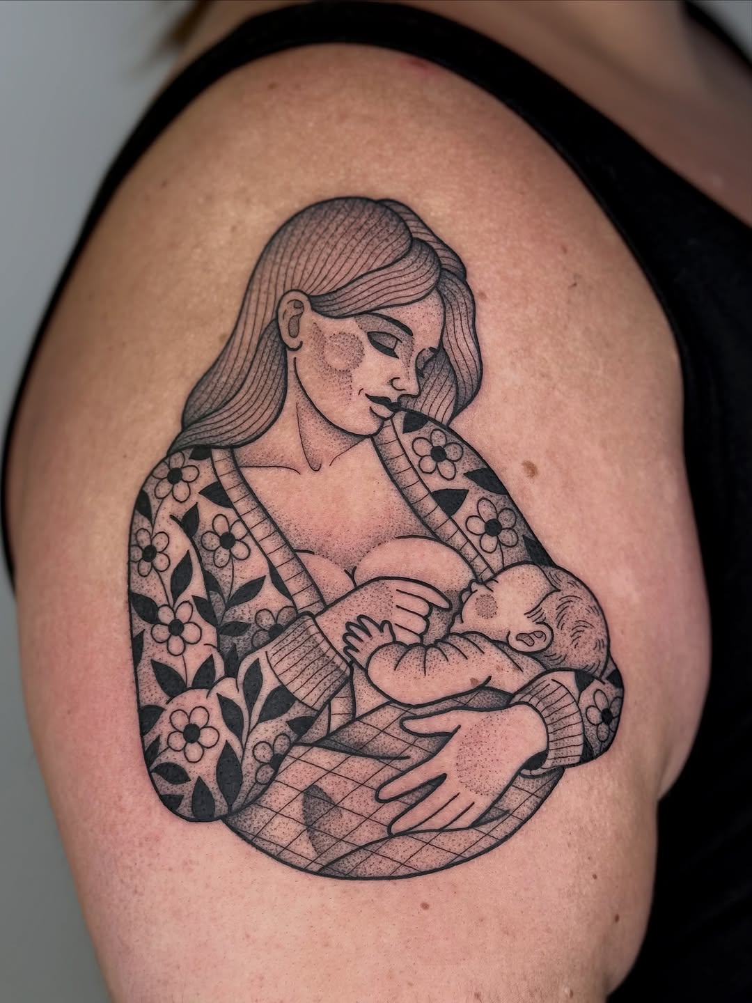 Tattoo by @clem.needlemark — black_and_grey, illustrative