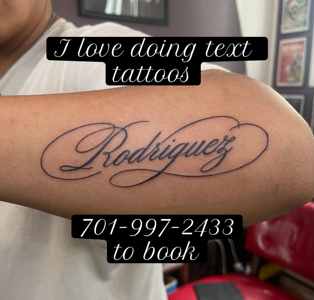 Tattoo by @mikttattoo — lettering_script, fine_line