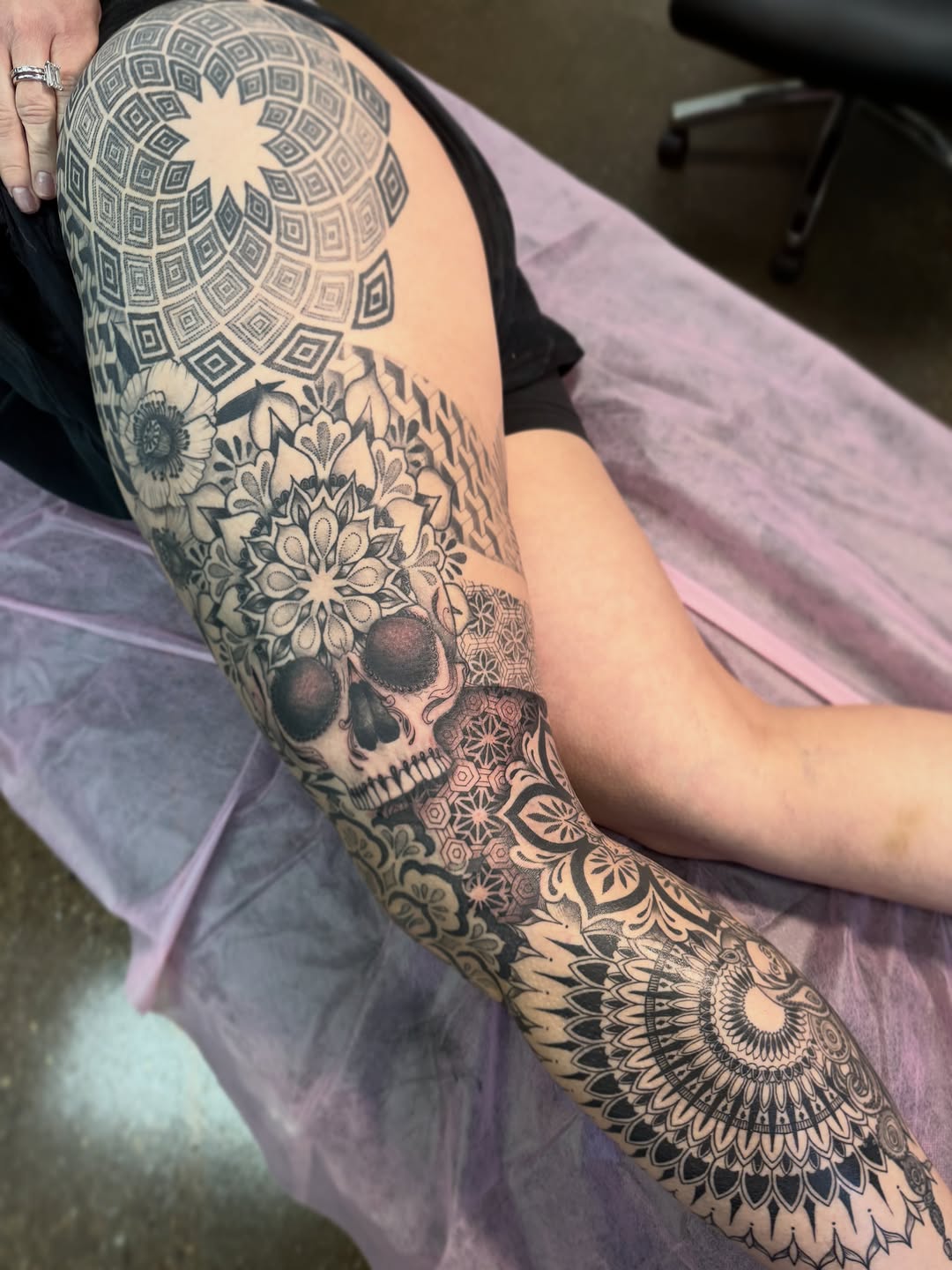 Tattoo by @annarttt — geometric, black_and_grey