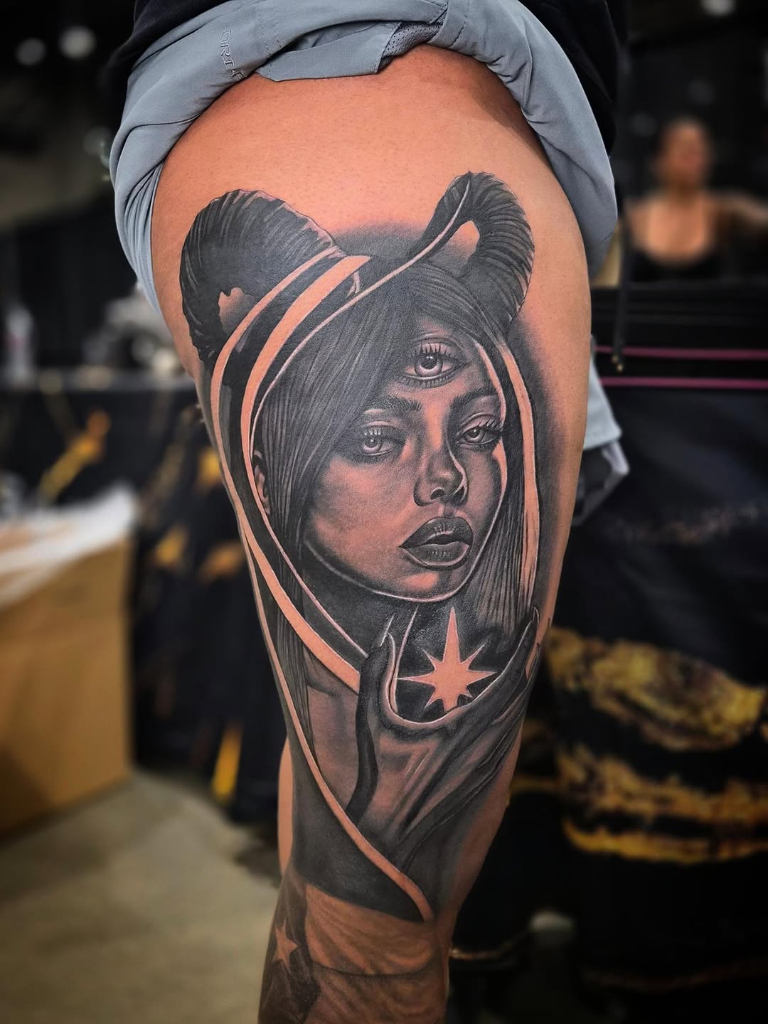 Tattoo by @lovelylyla.tatts — black_and_grey, realism