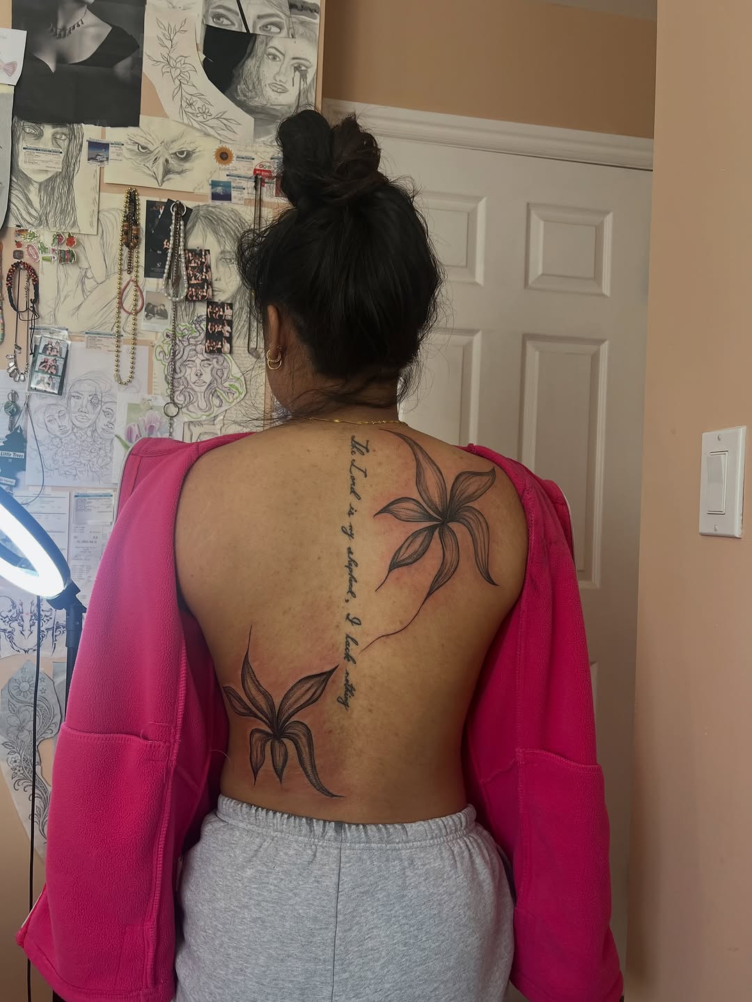 Tattoo by @tattedupbaddies_ — lettering_script, fine_line