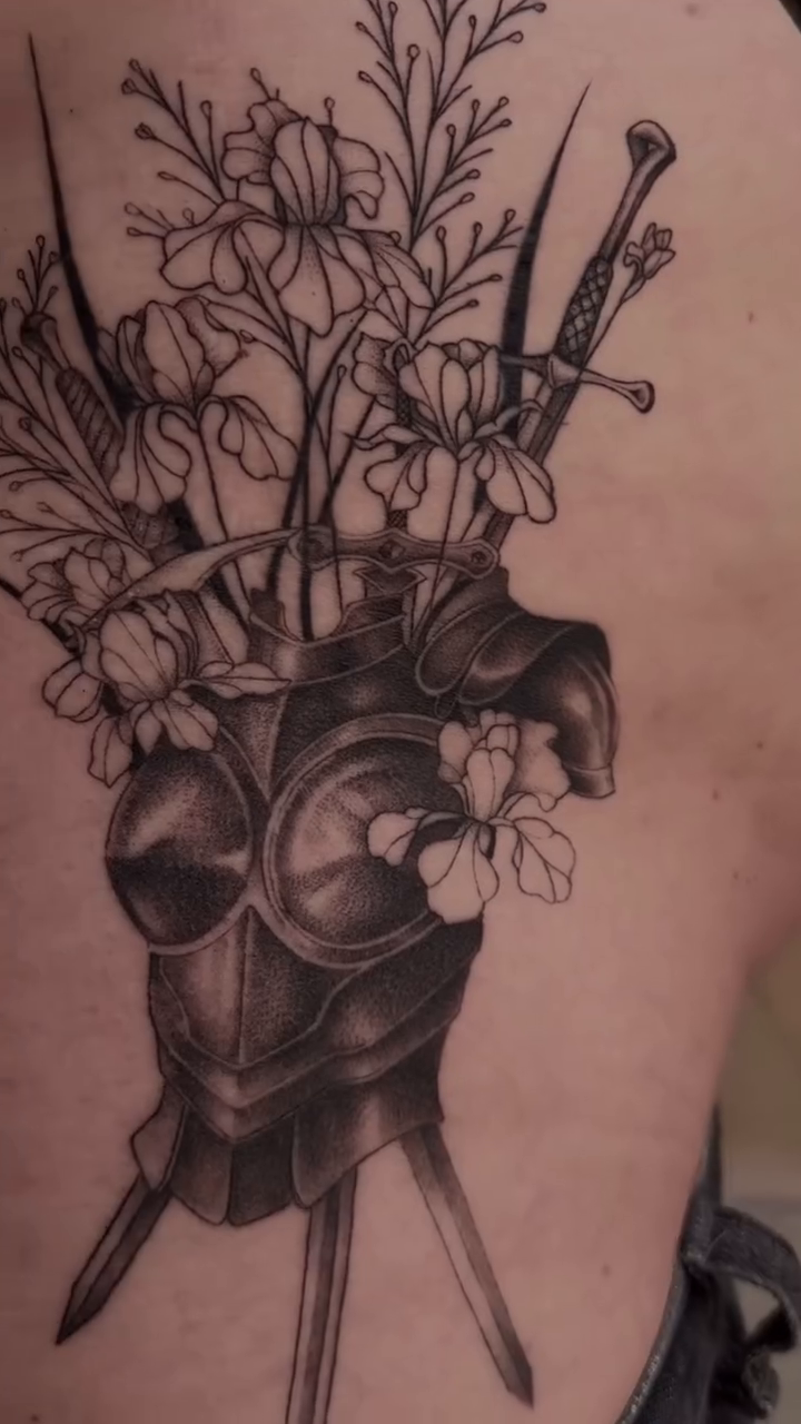 Tattoo by @dnatattoos_ — dark_realism, black_and_grey