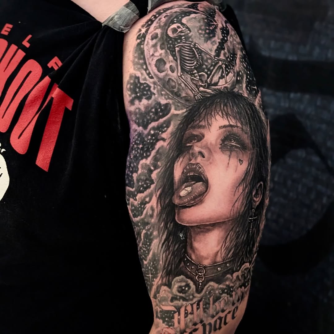 Tattoo by @austin_megallon — black_and_grey, realism