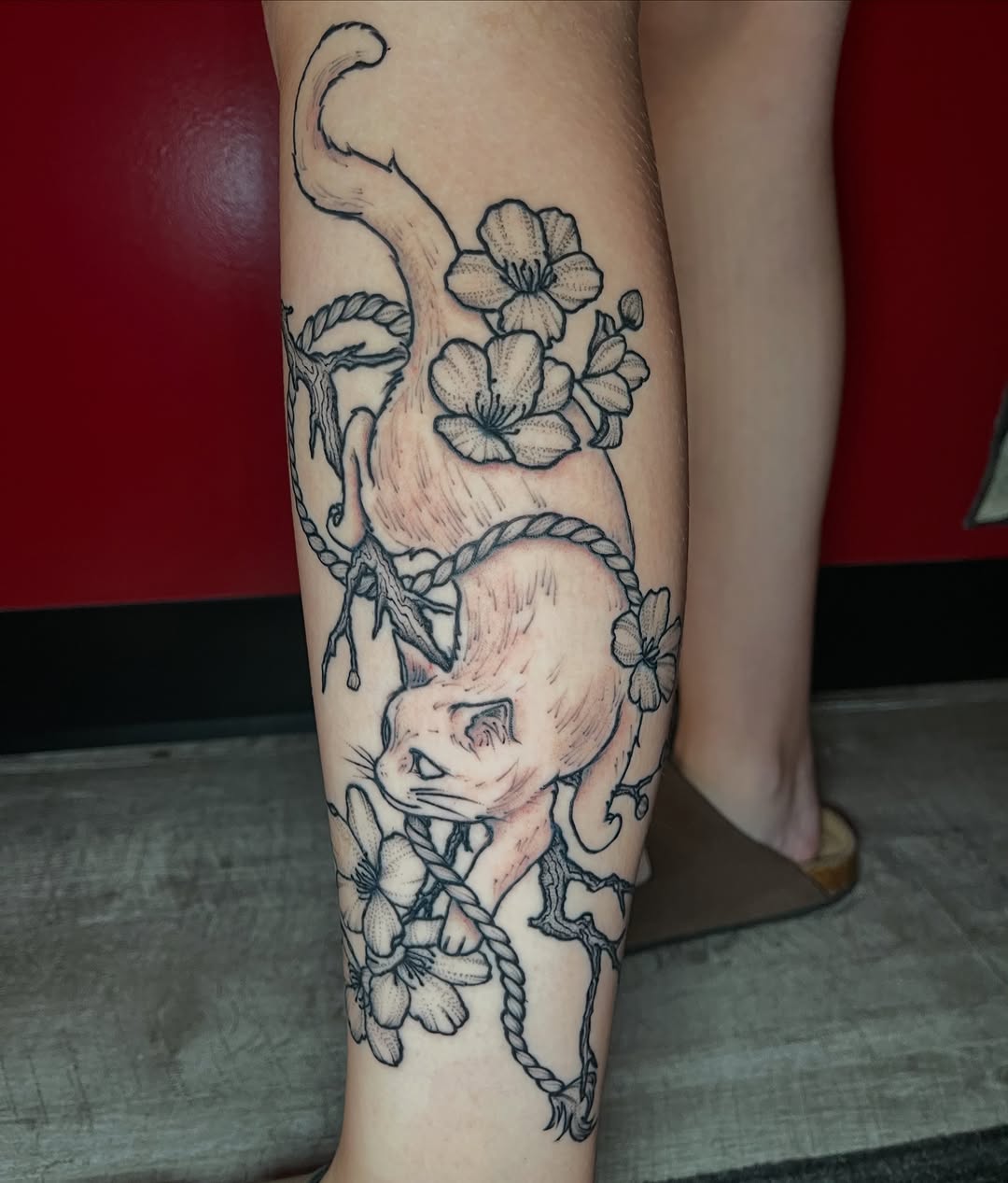Tattoo by @brandonhtattoo — illustrative, black_and_grey