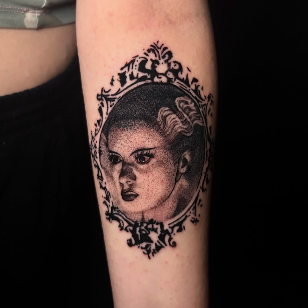 Tattoo by @moonee.ink — realism, black_and_grey