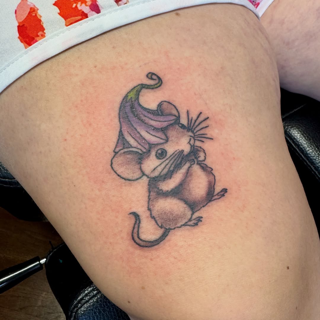 Tattoo by @beesnestqueenbee — black_and_grey, illustrative