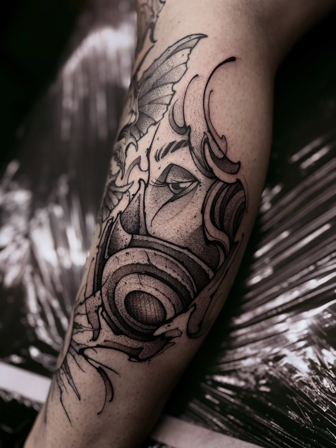Tattoo by @8jinx9 — black_and_grey, geometric