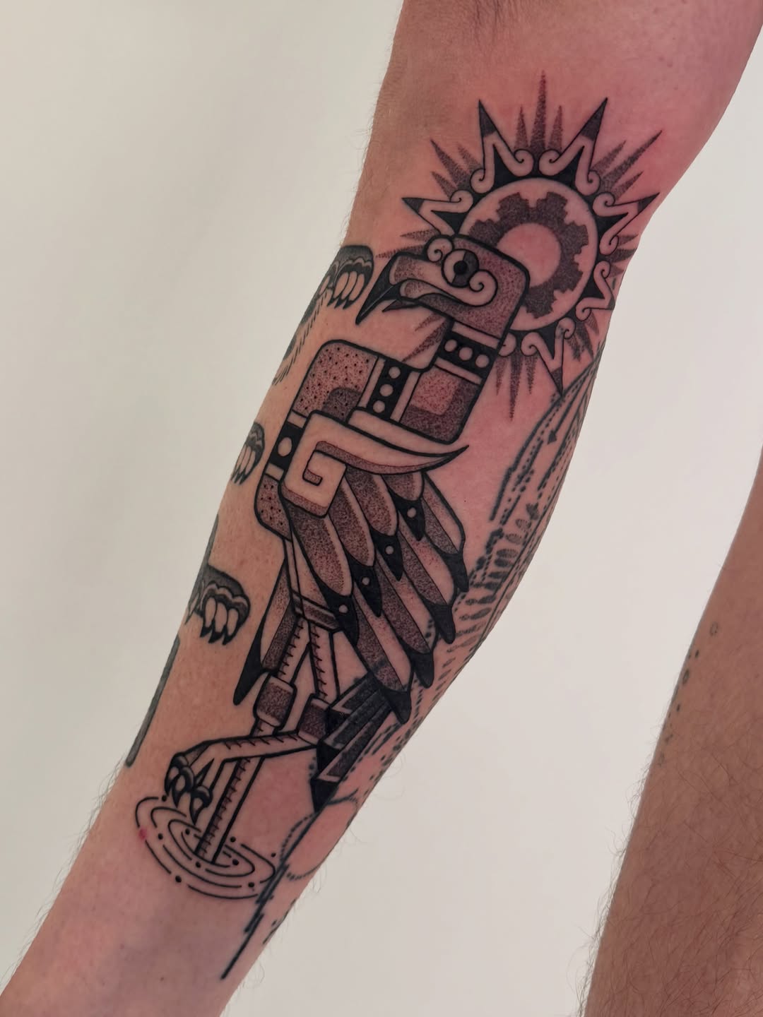 Tattoo by @tannerminocktattoos — dotwork, blackwork