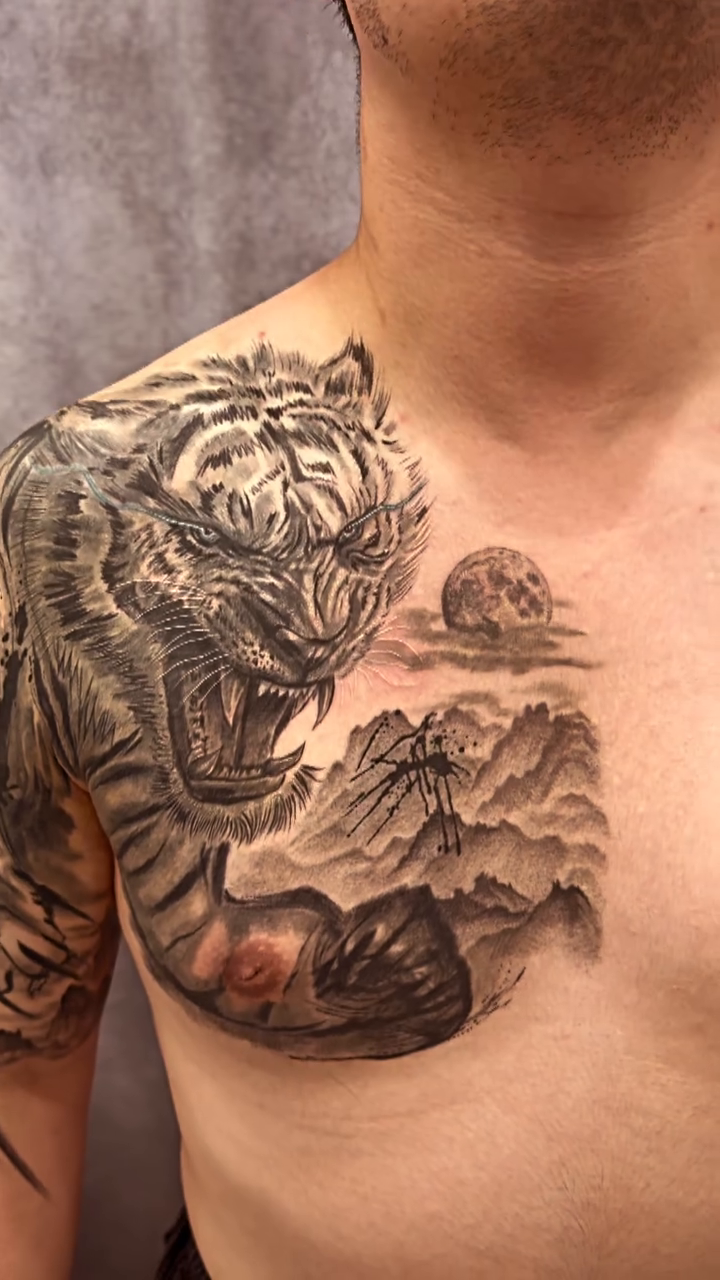 Tattoo by @echo.tattoos — japanese_irezumi, black_and_grey