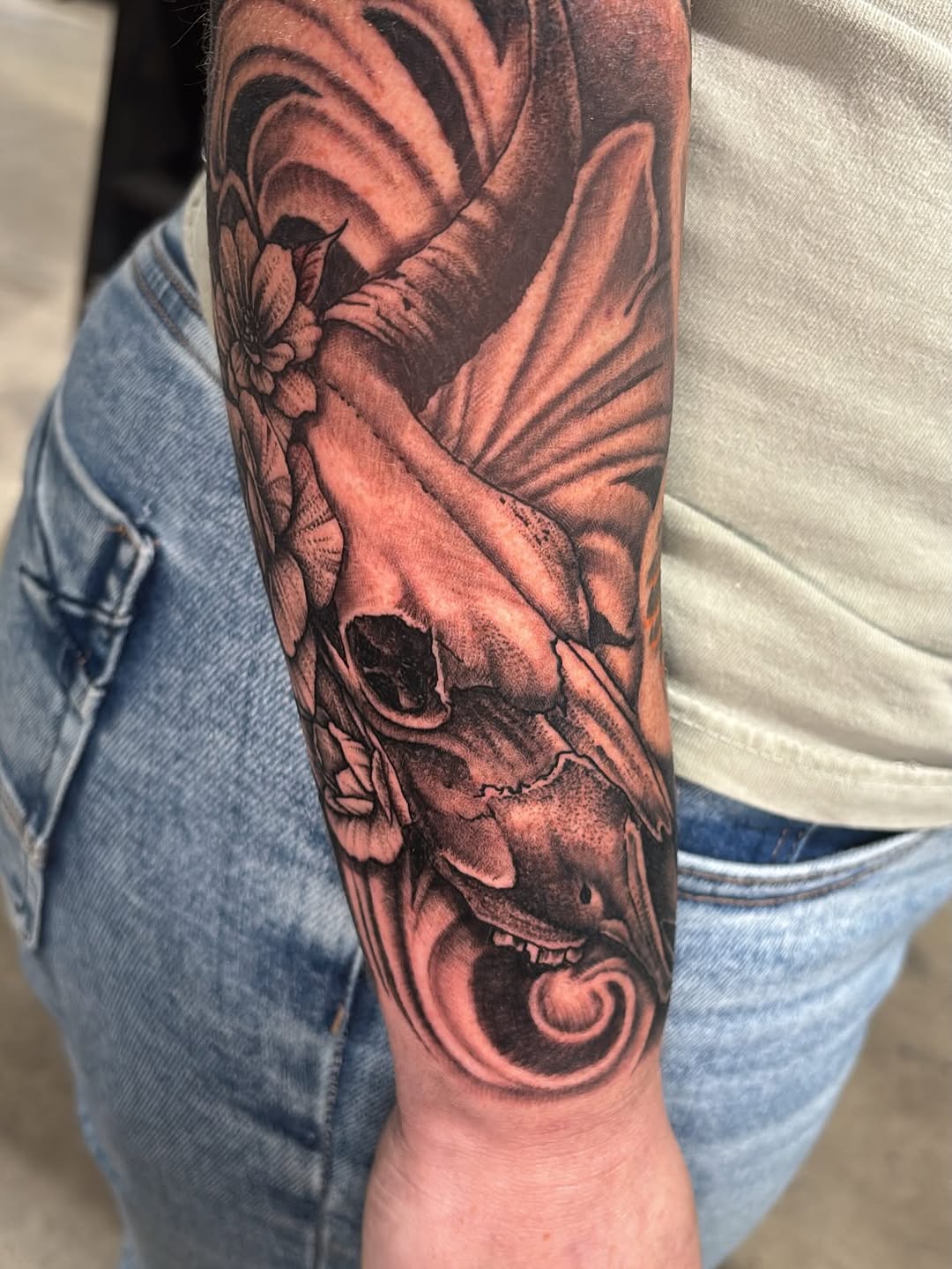 Tattoo by @dylans.tattoo — black_and_grey, realism