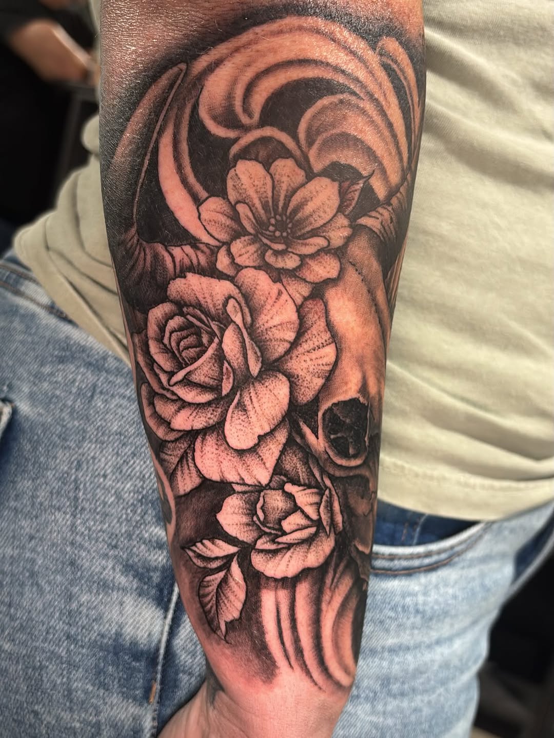 Tattoo by @dylans.tattoo — black_and_grey, realism