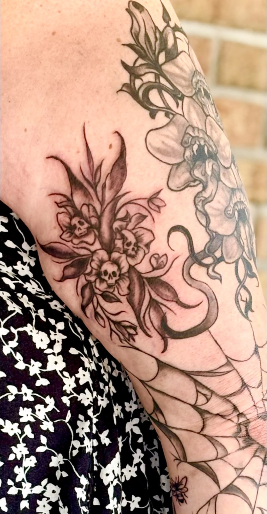 Tattoo by @ciarahofmeisterink — black_and_grey, dark_realism
