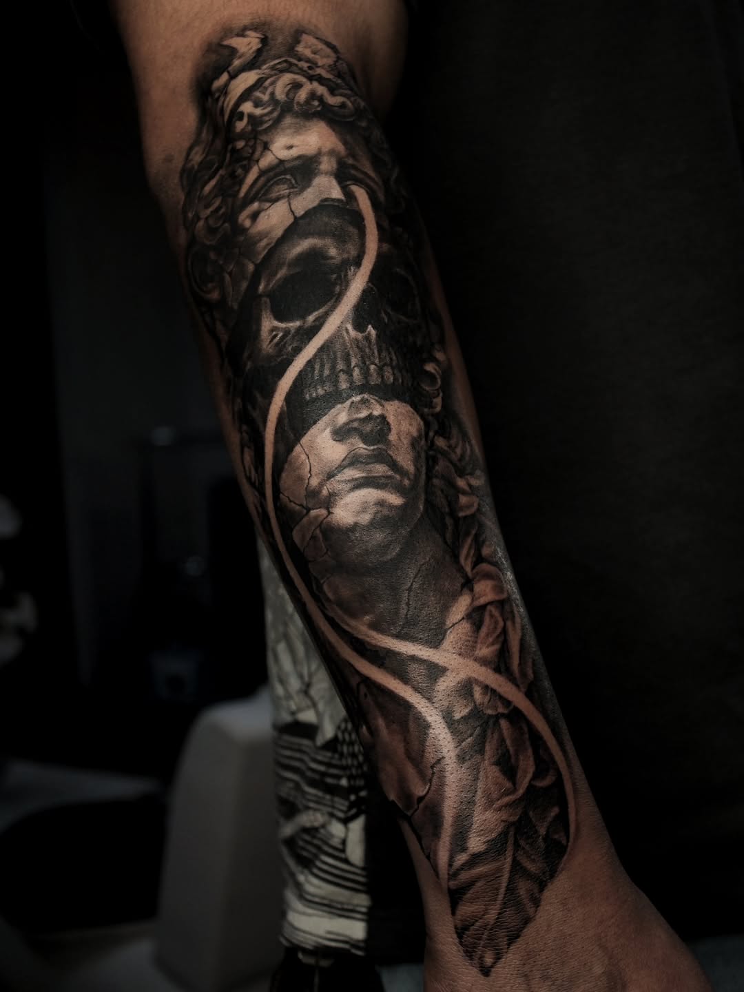 Tattoo by @krystersanchez — realism, black_and_grey