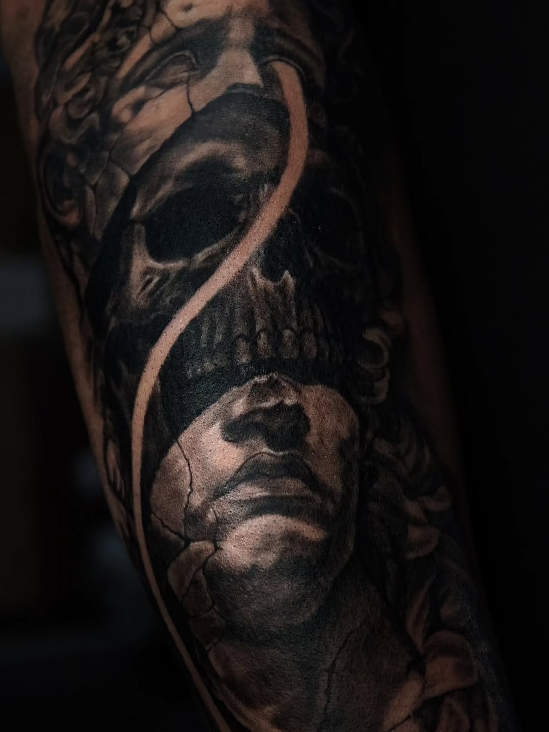Tattoo by @krystersanchez — realism, black_and_grey