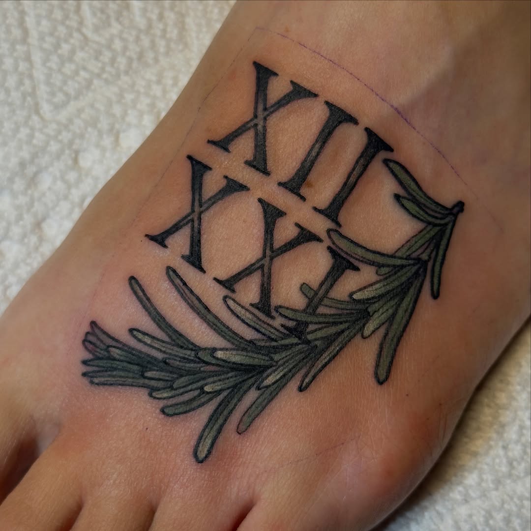 Tattoo by @aprilnicoletattoos โ lettering_script, black_and_grey