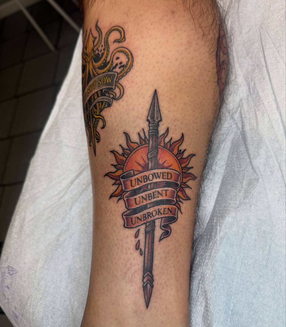 Tattoo by @saku_tattoo — lettering_script, american_traditional